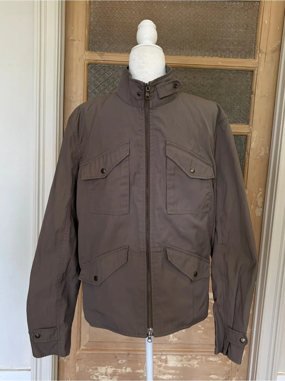Banana Republic Men's Olive-Taupe Military Field Jacket excellent! Medium